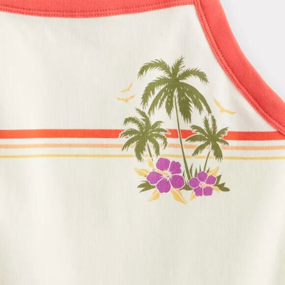 Juniors'  Large SO® Palm Tree Graphic Cropped Tank Top NWT - Picture 2 of 6